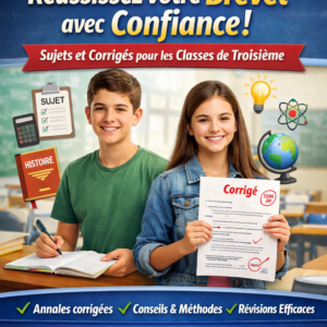 Sujets & Corrigés Complets – Classe de Troisième